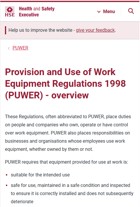 What Is PUWER and Why Is It Essential for Your Business?